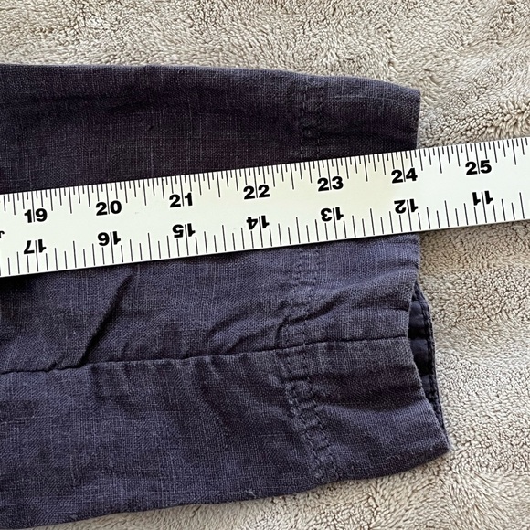 Poetry 100% Linen Blazer Dusky Purple Womens size 12 Spring Summer Casual Artsy - Picture 12 of 13